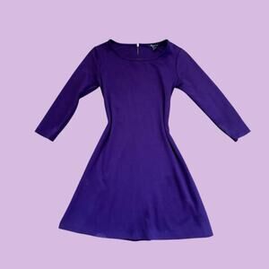 Purple 3/4 sleeve dress